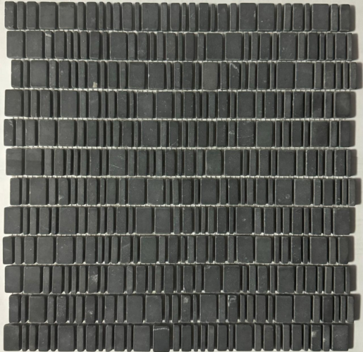 Мозаика Pixel Mosaic PIX 317 King Black, чип произвольный, сетка 310х307х6 мм, Матовая