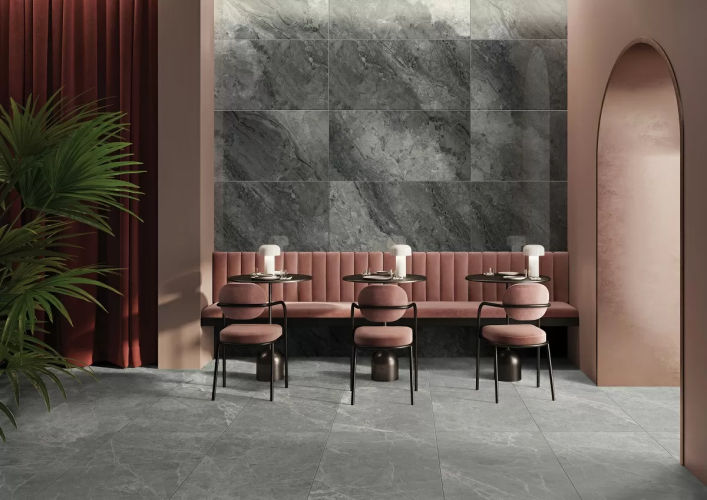 Керамогранит Vitra K951331LPR MarbleSet Иллюжн Темно-Серый 60x120