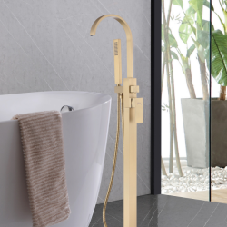 Смеситель ABBER Wasserfall AF8615G напольный, золото матовое