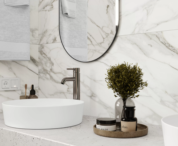 Керамогранит Laparet 48046R Angel blanco глянцевый обрезной 40x80