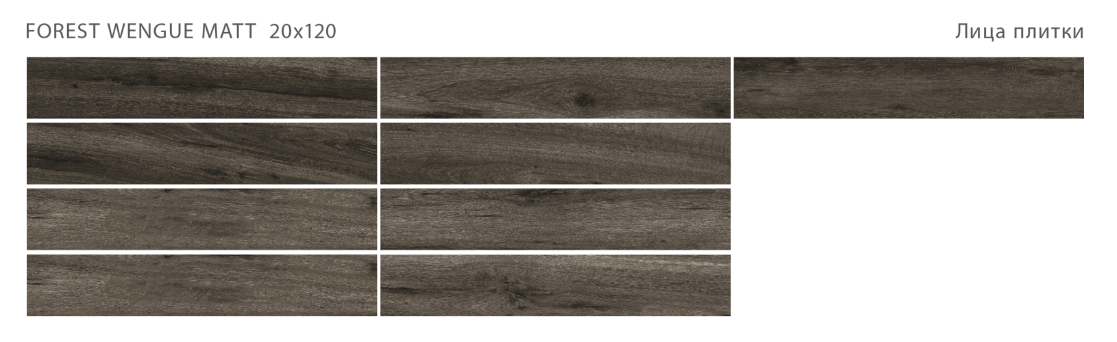 Керамогранит StaroWood Forest Wengue Matt 20x120
