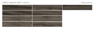 Керамогранит StaroWood Forest Wengue Matt 20x120