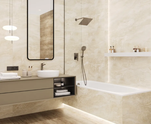 Керамогранит Laparet 48029R Polaris beige глянцевый обрезной 40x80