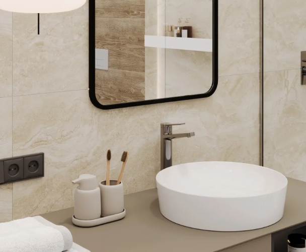 Керамогранит Laparet 48029R Polaris beige глянцевый обрезной 40x80