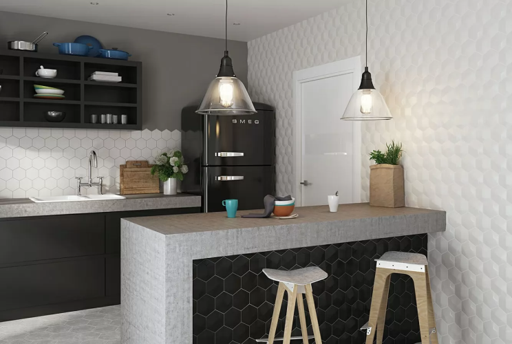 Плитка Equipe Magical 3 23029 Umbrella Black Matt 12,4x10,7