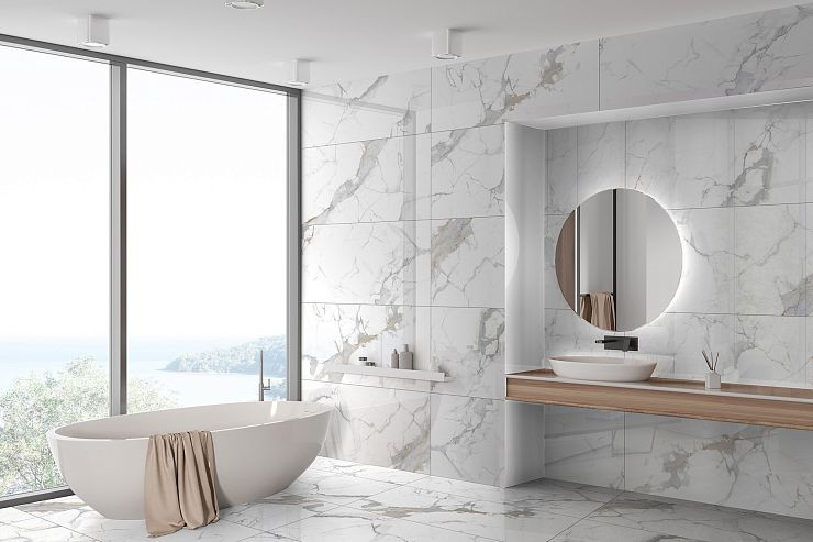 Керамогранит Global Tile Calacatta Imperial GT60606103PR Белый 60x60