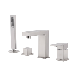 Смеситель ABBER Daheim AF8213SP на борт ванны, сатин