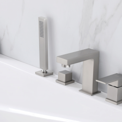 Смеситель ABBER Daheim AF8213SP на борт ванны, сатин