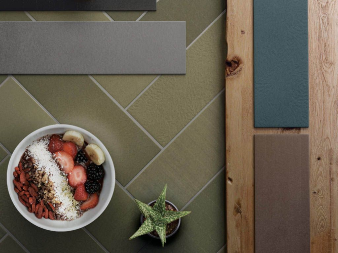 Плитка Equipe Babylone 26691 Pewter Green 36,8x9,2