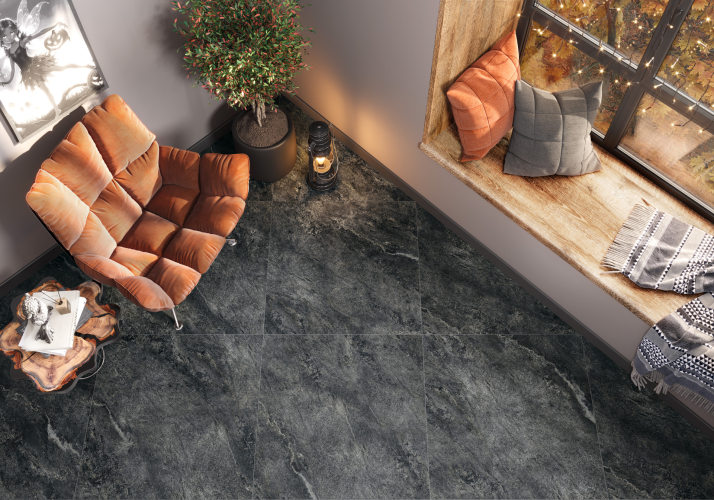 Керамогранит LCM 8080AJA99M Ajax Black матовый карвинг 80x80