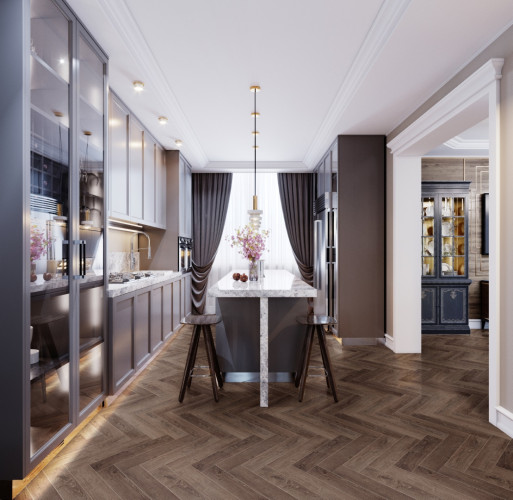 Кварц-виниловый ламинат SPC CronaFloor Herringbone Дуб Тулуза ZH-82012-2