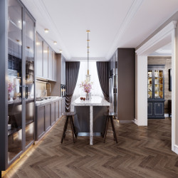 Кварц-виниловый ламинат SPC CronaFloor Herringbone Дуб Тулуза ZH-82012-2