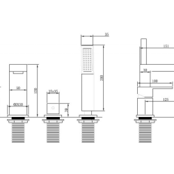 Смеситель ABBER Daheim AF8213W на борт ванны, белый матовый