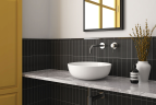 Плитка Equipe Costa Nova 28468 Praia Black Glossy 5x20