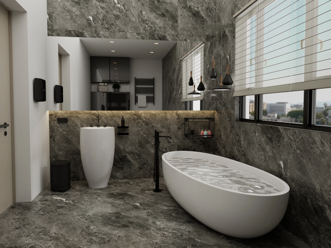 Керамогранит Duna RP-238592 Shadestone Black Polish Sugar 60x60