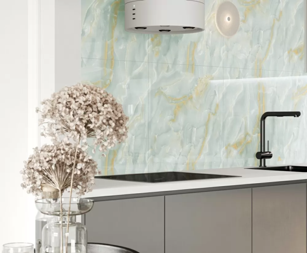 Керамогранит Ceradim х9999304570 Onyx Miraculous Голубой Полированный 60х120