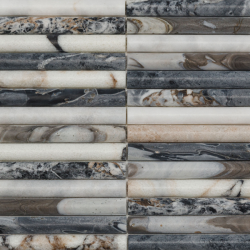 Мозаика Pixel Mosaic PIX 340 Bvlgari, Convex, чип 20х151 мм, сетка 300х305х12 мм