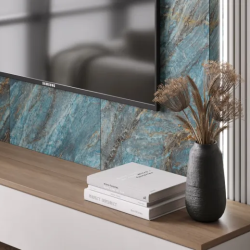 Керамогранит Laparet х9999312960 Beam Turquoise бирюзовый лаппатированный шайн 60х120