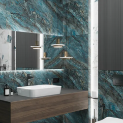 Керамогранит Laparet х9999312960 Beam Turquoise бирюзовый лаппатированный шайн 60х120