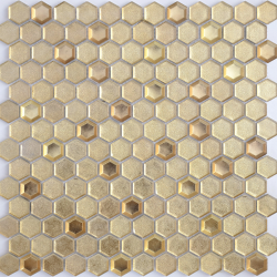 Мозаика LeeDo Ceramica Aureo grani hexagon (13x23х6) 300x300, глянцевая и матовая 