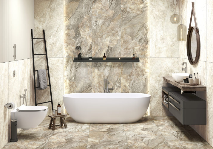 Керамогранит Delacora D12061M Slate Beige матовый карвинг 60x120