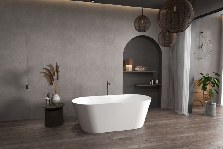 Ванна из искусственного камня ABBER Stein AS9626 белая матовая