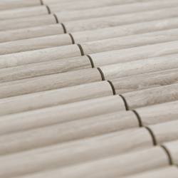 Мозаика Pixel Mosaic PIX 348 White Wooden, Convex, чип 20х151 мм, сетка 300х305х12 мм