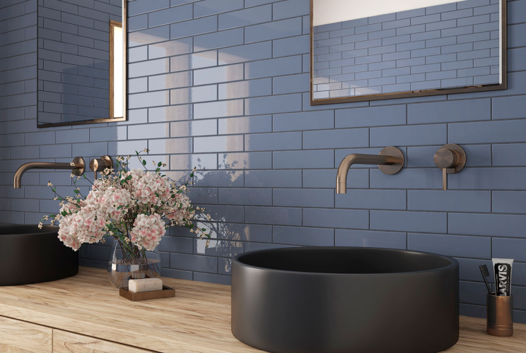 Плитка Equipe Costa Nova 28446 Banyan Blue Glossy 5x20