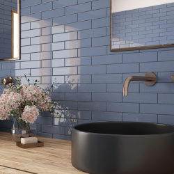 Плитка Equipe Costa Nova 28446 Banyan Blue Glossy 5x20