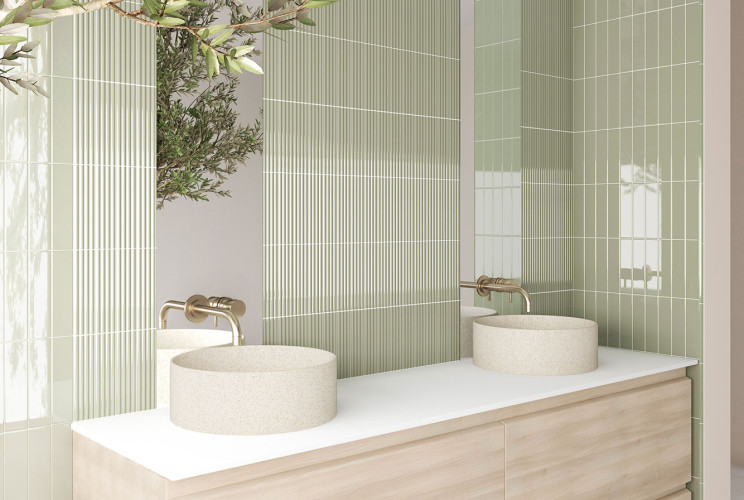 Плитка Equipe Costa Nova 28497 Onda Beige Pale Glossy 5x20