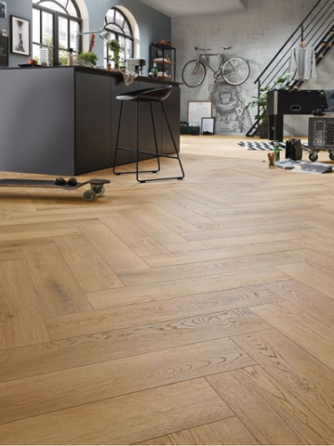 Ламинат Swiss Krono Tex Herringbone Дуб Касба D8232/Дуб Пиза D3861