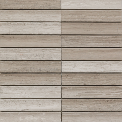 Мозаика Pixel Mosaic PIX 347 White Wooden, Concave, чип 30х151 мм, сетка 305х318х12 мм