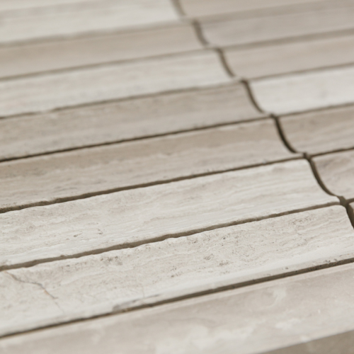 Мозаика Pixel Mosaic PIX 347 White Wooden, Concave, чип 30х151 мм, сетка 305х318х12 мм