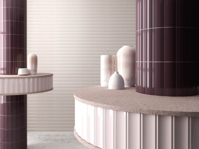 Плитка Equipe Vibe 28750 In Fair Pink Gloss 6,5x20