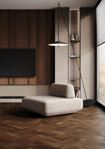 Кварцевый паркет Quartz Parquet Штучный паркет Орех Американский 44-400-29 5/0,6 мм