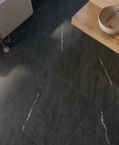 Керамогранит Atlas Concorde Russia 600010002434 Forte dei Marmi Rock Venaria Black Matt Rett 120x120