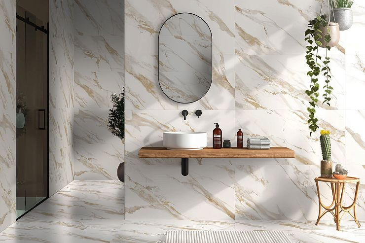 Керамогранит Global Tile Calacatta Royal GT120600103MR Белый 60x120