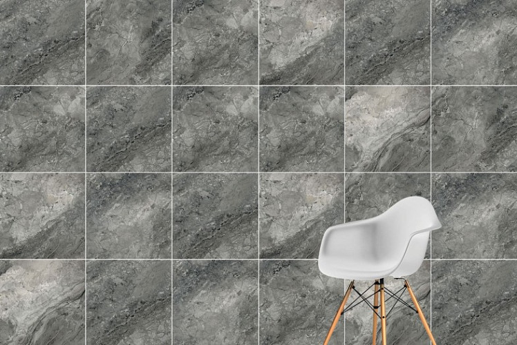 Керамогранит Vitra K951302LPR MarbleSet Иллюжн Темно-Серый 60x60