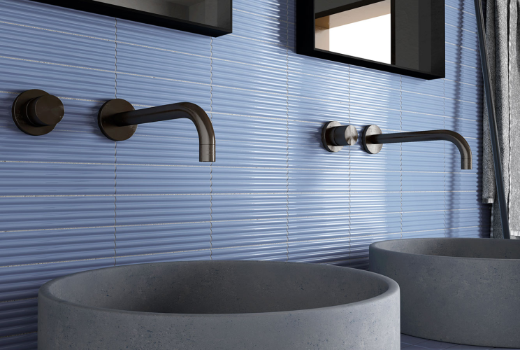 Плитка Equipe Costa Nova 28530 Onda Baby Blue Matt 5x20