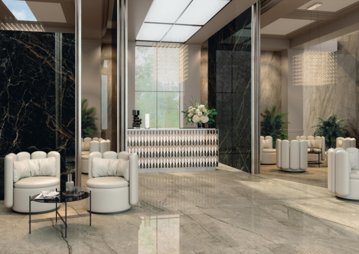 Керамогранит Atlas Concorde Russia 610010002719 Forte dei Marmi Mystic Grey Rett 80x80