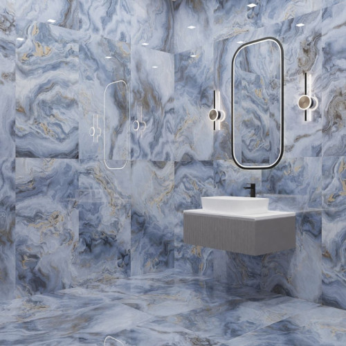 Керамогранит Neodom N20354 Luxury Arabesque Blue Polished 60x120