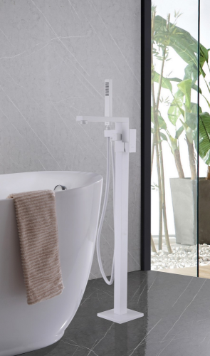 Смеситель ABBER Daheim AF8215W напольный, белый матовый