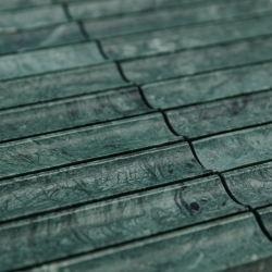 Мозаика Pixel Mosaic PIX 344 Spider Green, Concave, чип 30х151 мм, сетка 305х318х12 мм