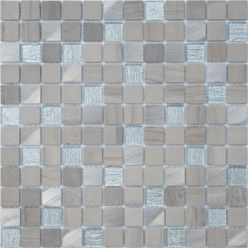 Мозаика LeeDo Ceramica Grey Velvet (23x23x4) 298х298, глянцевая и матовая