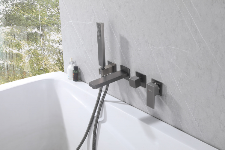 Смеситель ABBER Daheim AF8230NG для ванны скрытого монтажа, никель