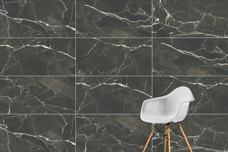 Керамогранит Vitra K950299R SilkMarble Порто Неро Матовый 60x120