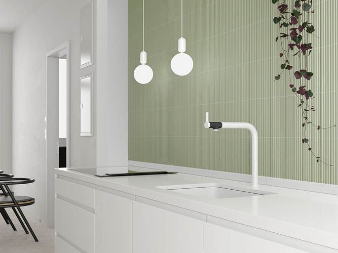 Плитка Equipe Costa Nova 28486 Onda Tansy Green Glossy 5x20