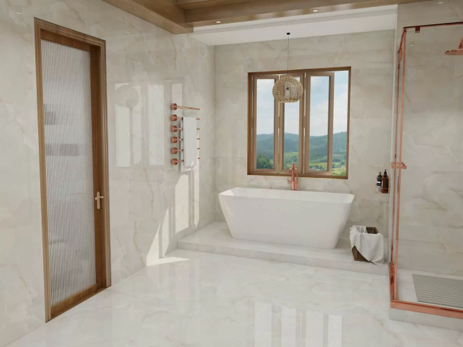 Керамогранит Duna RP-203109 Bruni Onix Bianco Glossy 60x120