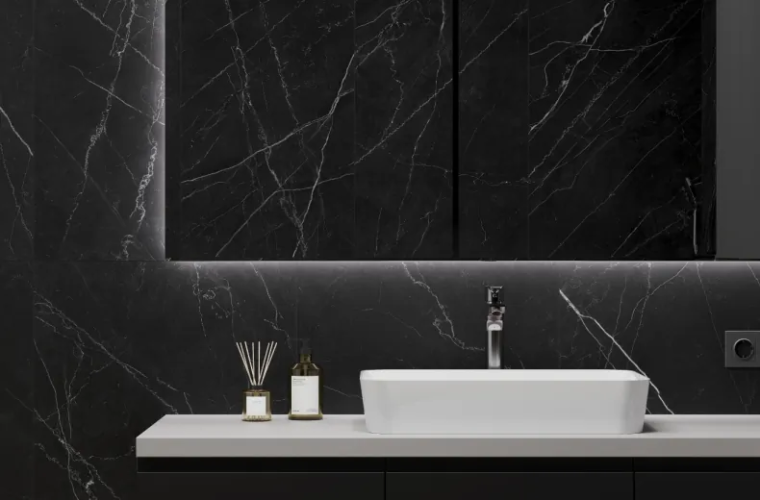 Керамогранит Laparet LP6012G0201R Opera Nero чёрный матовый 59,5х119,1