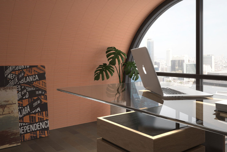 Плитка Equipe Costa Nova 28493 Onda Pink Stony Glossy 5x20